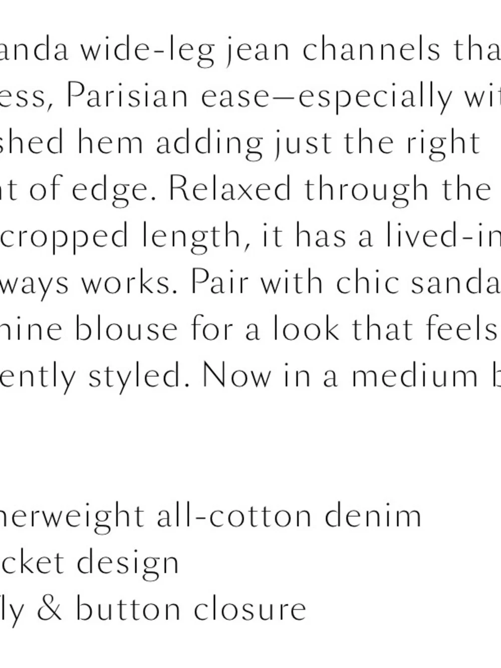 L'AGENCE Blue Denim, Wanda High Rise Wide Leg, Size 28 - Picture 6 of 7